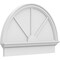 Ekena Millwork Half Round 3 Spoke Architectural Grade PVC Combination Pediment, 34"W x 23-3/4"H x 2-3/4"P PEDPC034X240HRO03 - alternate 1